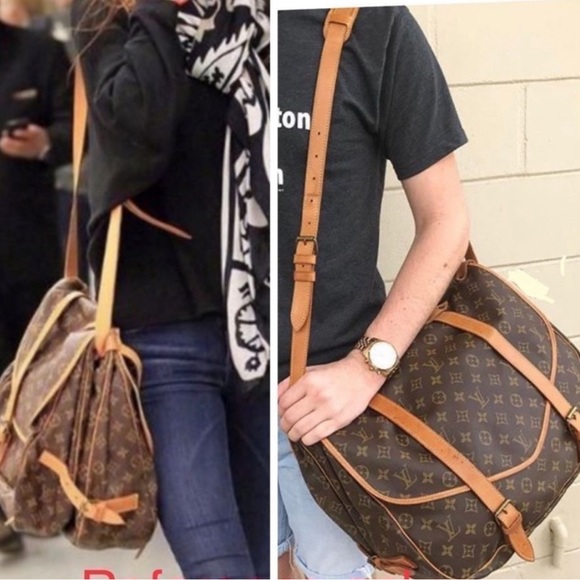❗️SOLD❗️LV SAUMUR 43😍ZERO OLD ODOR  ❗️ the only bag u need 2 Travel light💼 EUC - Picture 12 of 16